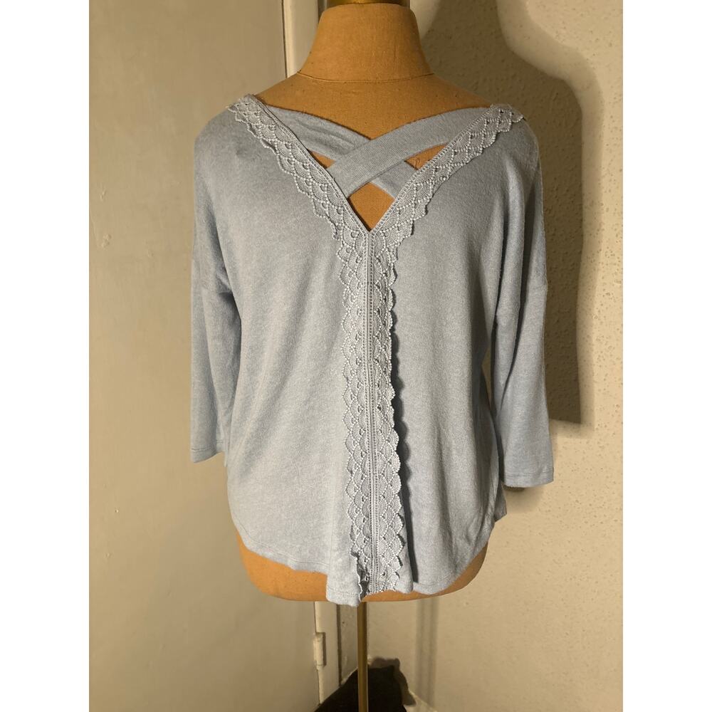 Bobeau Studio B Pastel Blue Soft Knit Sweater S NEW Cozy Comfy Winter Casual